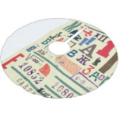 ヴィンテージスタンプ：ドキュメントデコル ブラッシュドポリエステルツリースカート (アングル)