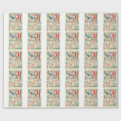 ヴィンテージスタンプ：ドキュメントデコル ラッピングペーパー (フラット)