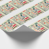 ヴィンテージスタンプ：ドキュメントデコル ラッピングペーパー (角)