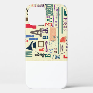ヴィンテージスタンプ:ドキュメントデコル iPhone 12ケース