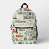 ヴィンテージスタンプ プリントバックパック (正面)