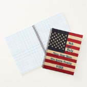 ヴィンテージスターとストライプアメリカ国旗のカスタム ノートブック (内部)
