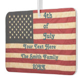 ヴィンテージスターとストライプ風化米国国旗 カーエアーフレッシュナー (左)