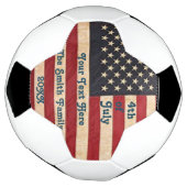 ヴィンテージスターとストライプ風化米国国旗 サッカーボール (回転)