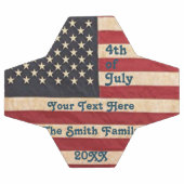 ヴィンテージスターとストライプ風化米国国旗 サッカーボール (フラット)