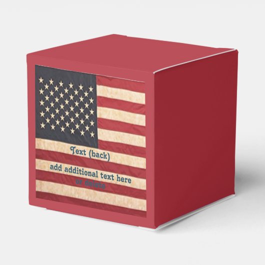 ヴィンテージスターとストライプ風化米国国旗 フェイバーボックス (裏面サイド)