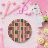 ヴィンテージスターとストライプ風化米国国旗 ペーパープレート (パーティー)