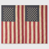 ヴィンテージスターとストライプ風化米国国旗 ラッピングペーパー (フラット)