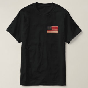 ヴィンテージスターとストライプ風化米国国旗 Tシャツ