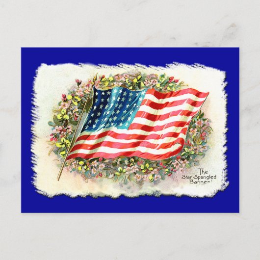 ヴィンテージスターの旗の商品 ポストカード (正面)