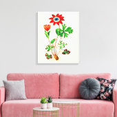 ヴィンテージスターアネモン キャンバスプリント (インサイチュ (リビング))