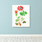 ヴィンテージスターアネモン キャンバスプリント (インサイチュ (ウッドフロア))