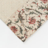 ヴィンテージスターオブベツレヘムコテージフローラキルト フリースブランケット (角)