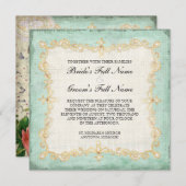 ヴィンテージスターガザーリリーバラバタフラインアジサイ 招待状 (正面/裏面)