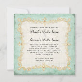 ヴィンテージスターガザーリリーバラバタフラインアジサイ 招待状 (正面)