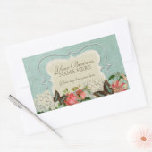 ヴィンテージスターガザーリリーバラバタフラインアジサイ 長方形シール (封筒)