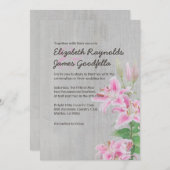 ヴィンテージスターガザーリリー結婚式招待状 招待状 (正面/裏面)