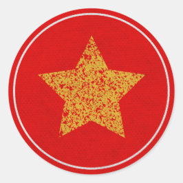 ヴィンテージスタークリスマスホリデー封筒用シール ラウンドシール