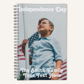 ヴィンテージスターストライプズアメリカフラッグカスタム ノートブック (正面)