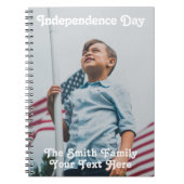 ヴィンテージスターストライプズアメリカ国旗のカスタム写真 ノートブック (正面)