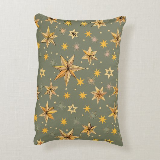 ヴィンテージスターデザインアクセント枕 アクセントクッション (裏面(縦))