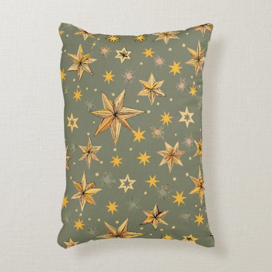 ヴィンテージスターデザインアクセント枕 アクセントクッション (正面(垂直))