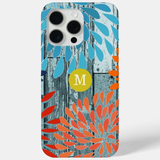 ヴィンテージスターバストパーソナライズされた花 Case-Mate iPhoneケース (裏面)