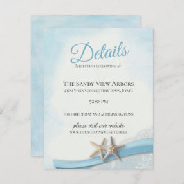 ヴィンテージスターフィッシュとレースの詳細と情報ブルー 招待状