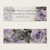 ヴィンテージスターリングシルバーバラ結婚式の引き出物ラベル (正面&裏面)