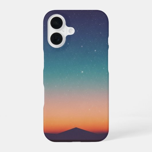 ヴィンテージスターリースカイグラデーション iPhone 16ケース (裏面)