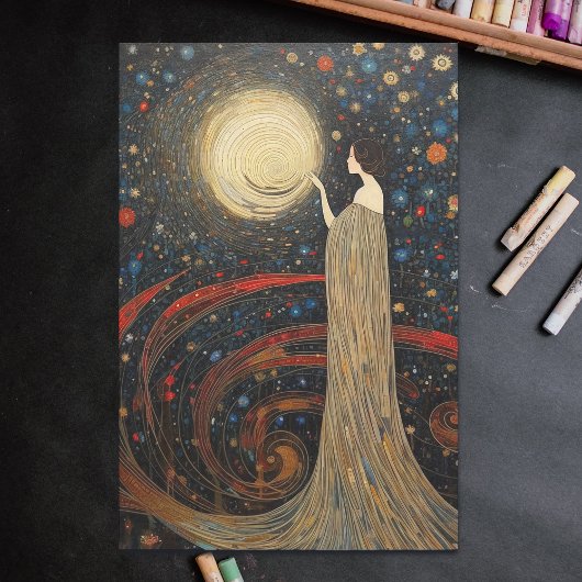 ヴィンテージスターリーナイトアールヌーボーデクページ 薄葉紙