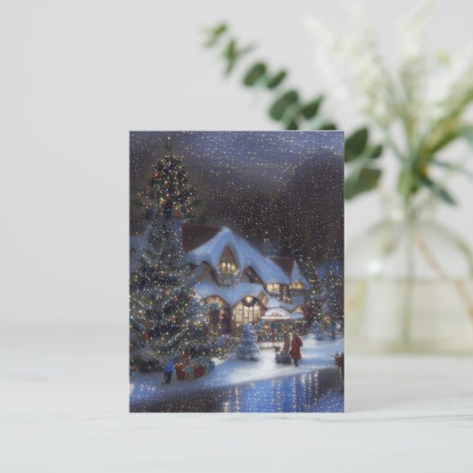 ヴィンテージスターリーナイトクリスマスビレッジ シーズンポストカード (スタンド正面)