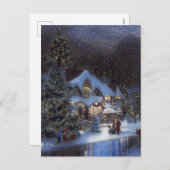 ヴィンテージスターリーナイトクリスマスビレッジ シーズンポストカード (正面/裏面)