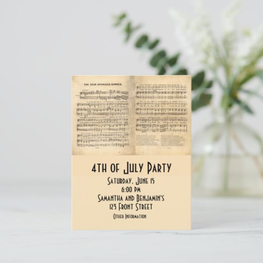 ヴィンテージスターSpangledバナーソングシート歌詞 (スタンド正面)