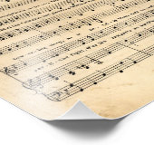 ヴィンテージスターSpangledバナーソングシート歌詞 フォトプリント (角)