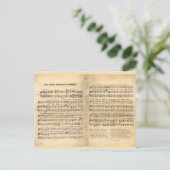 ヴィンテージスターSpangledバナーソングシート歌詞 ポストカード (スタンド正面)