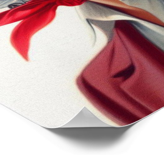 ヴィンテージスチュワーデスイラストレーション ポスター (角)