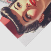 ヴィンテージスチュワーデスイラストレーション 薄葉紙 (詳細)