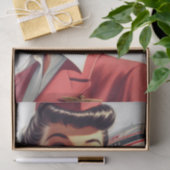 ヴィンテージスチュワーデスイラストレーション 薄葉紙 (ギフト)