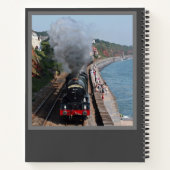 ヴィンテージスチームエンジンあなたの写真と名前 ノートブック (裏面)