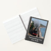 ヴィンテージスチームエンジンあなたの写真と名前 ノートブック (内部)