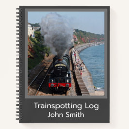 ヴィンテージスチームエンジンあなたの写真と名前 ノートブック