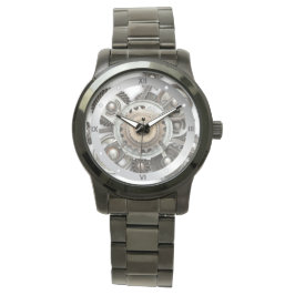 ヴィンテージスチームギアブラックウォッチ 腕時計