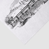 ヴィンテージスチームトレインイラストレーションデコパージュ 薄葉紙 (詳細)