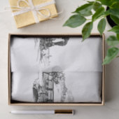 ヴィンテージスチームトレインイラストレーションデコパージュ 薄葉紙 (ギフト)