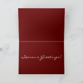 ヴィンテージスチームトレインクリスマスザ霜の降りた雪だるま カード (内部)