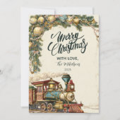 ヴィンテージスチームトレインクリスマス シーズンカード (正面)
