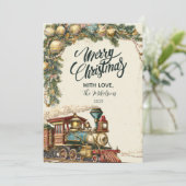 ヴィンテージスチームトレインクリスマス シーズンカード (スタンド正面)