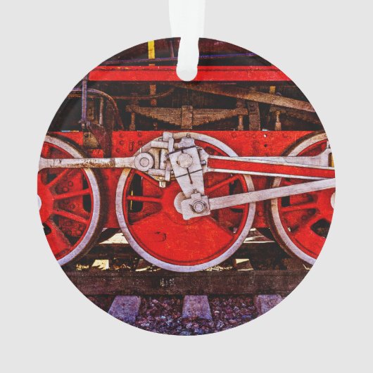 ヴィンテージスチームトレインホイール オーナメント (裏面)