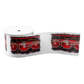 ヴィンテージスチームトレインホイール グログランリボン (リール)